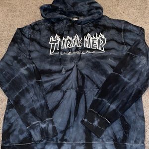 Tie-dye, thrasher men’s hoodie